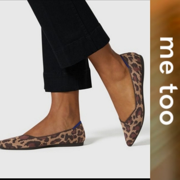 Size 6 Me Too furr leopard printed flat ballet shoes like new - Picture 16 of 16